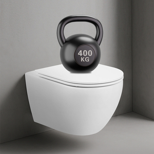 Ensemble <span class=keywords><strong>de</strong></span> toilettes murales en céramique moderne avec réservoir encastré, accessoires <span class=keywords><strong>de</strong></span> salle <span class=keywords><strong>de</strong></span> bain, idéal pour l'hôtellerie - Product Image 4