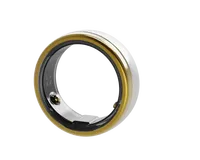 Bague connectée ECG pour la surveillance de la pression artérielle, du rythme cardiaque, de l'oxygène sanguin et de la température, en alliage de titane avec revêtement PVD, sans fil
