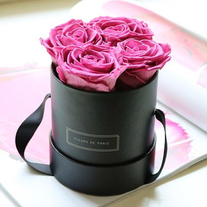 Hot Stamping Logo Flower Paper Gift box Cardboard Custom White Mini Flower Box