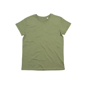 T-shirt da uomo in cotone biologico con maniche arrotolate, merchandising sostenibile - Product Image 2