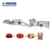 Fruit- en groentewas-, blancheer- en luchtdroogmachine, chips-/gedroogd fruitverwerkingslijn