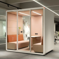 Cabine de Réunion Privée Modulaire Insonorisée, Pod Acoustique de Bureau Anti-Bruit