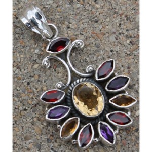 Pendentif en argent sterling 925 avec opale de feu, pierre précieuse antique, bijoux de haute qualité, cadeau unisexe pour hommes et femmes - Product Image 6