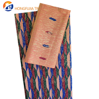 Kain Batik Organza Katun 100% African Super Kent Gold - Benang Tenun Carded Gaya Polos untuk Anak Perempuan & Laki-laki