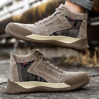 GUYISA – bottes de sécurité pour homme, chaussures d'extérieur antidérapantes avec semelle en caoutchouc et bout en acier, standard européen CE