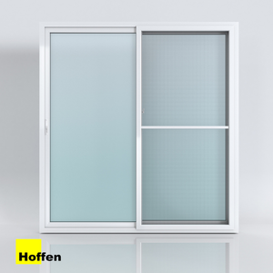 ประตูบานเลื่อน HOFFEN PRO 160x205 สีขาว พร้อมมุ้งกันยุง HOFFEN PRO ประตูบานเลื่อน 160x205 สีขาว ประตูกระจก uPVC พร้อมมุ้งกันยุง - Product Image 4