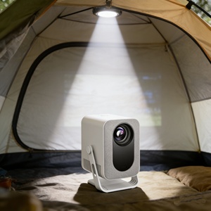 Projecteur pour usage domestique, petit modèle, <span class=keywords><strong>18</strong></span> 000 LM, 720p, <span class=keywords><strong>270</strong></span> °   Mini projecteur rotatif compatible 4K, lecteur vidéo pour appareils iOS/Android/PC/DVD/PS - Product Image 3