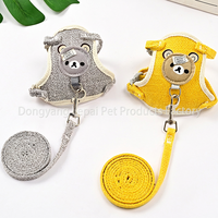 Harnais de poitrine réglable pour animaux de compagnie, laisse de style gilet pour chats, lapins, petits chiens