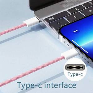 Cable de Carga Rápida USB-C con Trenzado de Nailon de 60W PD para <span class=keywords><strong>iPhone</strong></span> 17/16/15 Pro Max y Compatibilidad con Tipo-C - Product Image 3