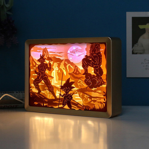 Luz de Noche LED 3D de <span class=keywords><strong>Dragon</strong></span> <span class=keywords><strong>Ball</strong></span> Z Goku, Caja de Luz con Marco de Fotos de Anime, Lámpara para Habitación de Niños, Regalos para Chicos - Product Image 5