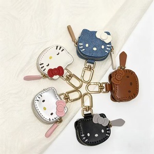 Colgante de Gato KT de Cuero – Llavero y Monedero de Dibujos Animados, Material de PU Moderno, Opciones Multicolor, Logotipo Personalizado Disponible - Product Image 1