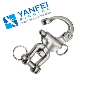 Yanfei thép không gỉ xoay Carbine còng <span class=keywords><strong>rigging</strong></span> phần cứng phát hành nhanh chóng móc thuyền Neo chuỗi mắt còng Snap móc biển - Product Image 3