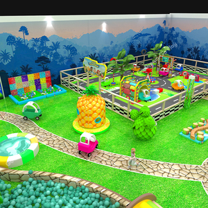 สนามเด็กเล่นในร่มสไตล์ป่า  สถานที่พักผ่อนในร่มสำหรับเด็ก  ธีมป่า  ปราสาทสนุกในร่ม  พร้อมสระบอลและแทรมโพลีน - Product Image 6