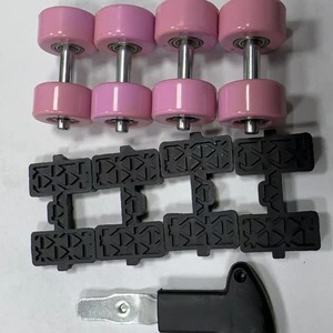 Heelys Wheels Pink Plastic Roller Skate Wheels With Axles And Mounting Bracket For Kids Shoes 4-6Y - Product Image 1