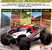 Coche RC a Escala 1:18, 30 km/h, 4WD, 6 Canales, Impermeable, Derrape, Todoterreno, Alta Velocidad, Control Remoto de 80 m con Batería AA para Adultos