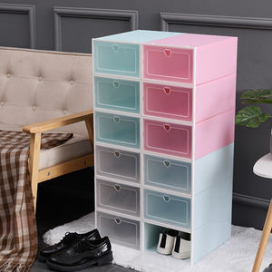 Wholesale Clear Stackable Shoe Box Storage Organizer Shoes Box Plastic Container