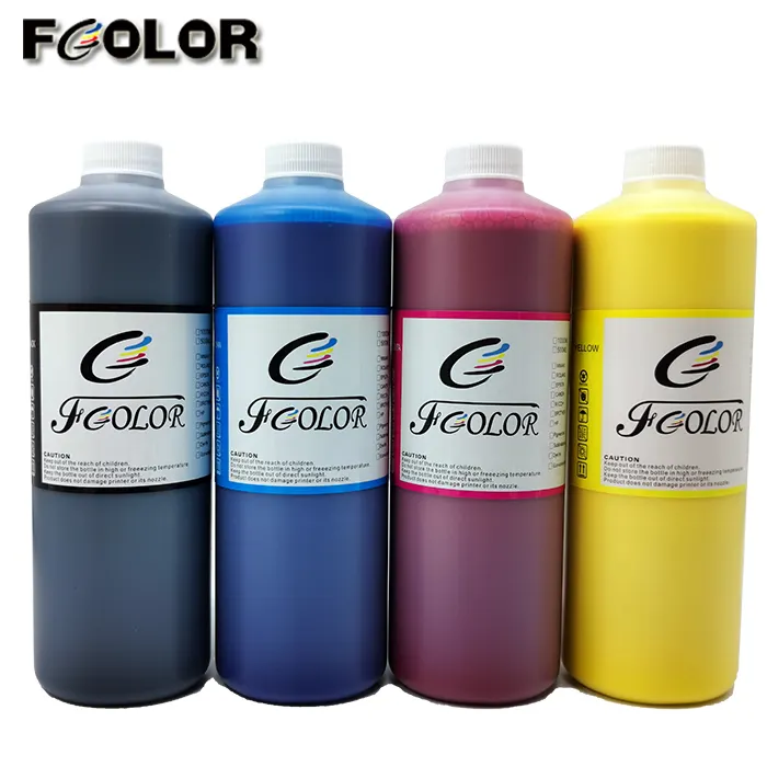 Tinta de pigmento de precio de fábrica FCOLOR para Epson C3510 C6050A C6050P C6550A C6550P C7510G, recambios de tinta de pigmento para impresora de etiquetas