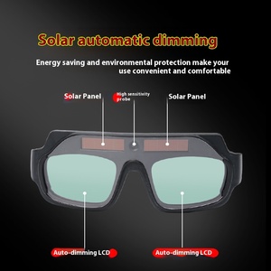 स्वचालित डिमिंग एंटी-ग्लेयर यूव ग्लास सुरक्षात्मक आर्गन आर्क वेल्डर आधा फ्रेम बिना लेन्स प्लास्टिक आरामदायक आंख सुरक्षा - Product Image 3