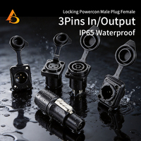 AICPOSE Conector Metálico de 3 Pines a Prueba de Agua IP65 para Transmisión de Señal de Audio DMX para Equipos de Iluminación de Escenario