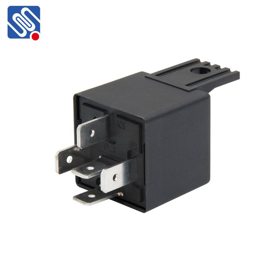 MEISHUO RELE MAH-S-124-C-3 Mental Bracket Auto Relay with Plastic 24v 5 Pin Rele All Car Silver Alloy