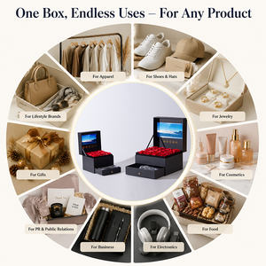 Scatola di Carta con Logo Personalizzato, Schermo LCD da 5 Pollici, Invito <span class=keywords><strong>Video</strong></span> per Gioielli, San Valentino, Festa della Mamma, Matrimonio, Regali Aziendali - Product Image 2