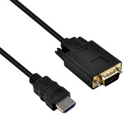 1,8 m vergoldetes HDMI-zu-VGA-Kabel mit Audio-USB für Computer, Desktop, Laptop, PC, Monitor, Projektor, HDTV