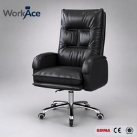 Chaise de bureau exécutive ergonomique confortable avec fonction massage, structure tout acier, hauteur réglable, pivotante, vente en gros