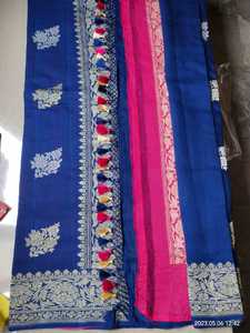 Sari Monga Kadhwan de Alta Calidad, Hecho a Mano con Técnicas Tradicionales, Tela Suave y Elegante con un Impresionante Atractivo Étnico - Product Image 2