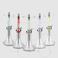 Meilleure Vente Ensemble Chicha Narguilé Portable en Aluminium de Haute Qualité au Design Unique