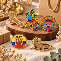Badge personnalisé en alliage de zinc émaillé avec sequins, bouton en relief avec logo 3D, épinglette de mode personnalisée en forme de papillon