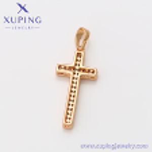 Micro incrustaciones de Cruz de circón para hombre y mujer, colgante de joyería de moda para cadena, doble fila, A00897515 xuping - Product Image 5
