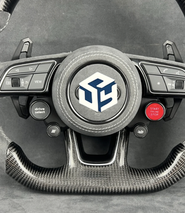 Volant en carbone semi-Alcantara S-Line avec bouton de démarrage pour Audi Q8 SQ8 A3 A4 B9 A5 B8 A6 C7 A7 <span class=keywords><strong>S3</strong></span> S4 RS3 RS5 RS7 RS6 C8 - Product Image 5