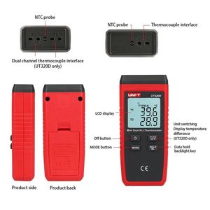 Termómetro Digital UNI-T UT320A UT320D, Mini Termómetro de Doble Contacto con Termopar Tipo K J, Medidor de Alta Temperatura de -50 °C a 1200 °C - Product Image 3