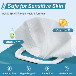 Lingettes Épidémiques Extra Grandes Taille XXL Nettoyage Quotidien 30x20cm Lingettes Médicales Biodégradables pour Adultes - Product Image 4