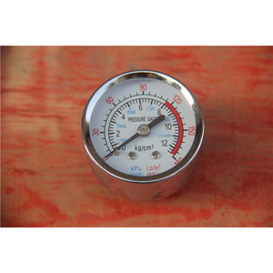 Manómetro de 40 50mm, 12kg/cm, cromado, con rosca externa, alta precisión, para piezas de bomba de compresor de aire - Product Image 2