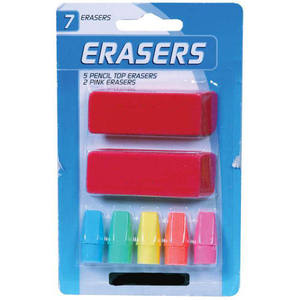 Gommes à effacer blanches de style bureau, emballées individuellement, format personnalisé, lot de 20 ou 30 pièces - Product Image 2