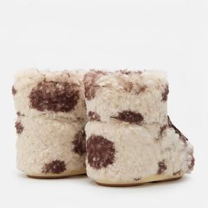 Custom Women's Winter Spot Cow Plush Retro Short Boots Moon Designer Celebrity Style Warm Comfortable Casual Height Increasing - Product Image 3