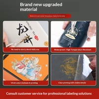 Étiquette en cristal, transfert UV, autocollant métallique personnalisé, logo estampé à chaud, impression couleur, adhésif non séchant, publicité fruits viandes