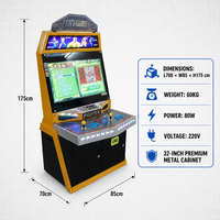 Mesin Game Arcade Pertarungan Koin 32 Inci High Profit, Mesin Simulator Pertarungan Street Fighter