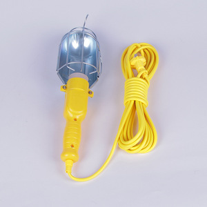 Handheld Portable Automotive <b>Repair</b> Lamp With Iron Cover Led Display 220V Yellow For Inspection Maintenance Machine Tool Work - Product Image 3
