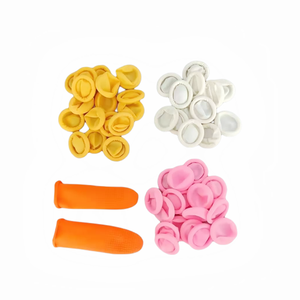 Jejor Fabrikant Industriële Stofvrije Wegwerp Antislip Oranje Latex Vingerbedden - Product Image 4