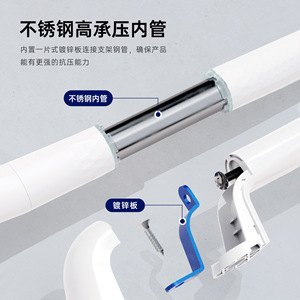 ราวจับอินเตอร์แฮน สแตนเลส รับน้ำหนักได้ 120 กก. ราวจับกันลื่นเพื่อความปลอดภัยในห้องน้ำสำหรับผู้สูงอายุและผู้พิการ - Product Image 4