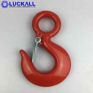 Yellow Painted Us Type Drop Forged <strong>Lifting</strong> Heavy Duty Alloy Steel Eye Cargo Hanging <strong>Hook</strong> <strong>with</strong> Latch 320 LKHOOK Mining 1.5Ton - Product Image 5
