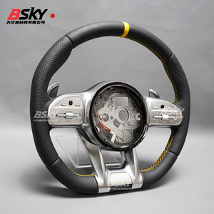 Convient à Mercedes Benz <span class=keywords><strong>CL</strong></span> ClS CLA a E S Classe C W213W463W22C217CLS C257W205C63 Volant en cuir semi-perforé personnalisé - Product Image 2