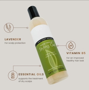 Gel per Capelli alla Lavanda con Olio Essenziale e Vitamina B5, a Base d'Acqua, Tenuta Flessibile per Capelli Ricci, Mossi e Crespi, Set per la Cura dei Capelli - Product Image 2