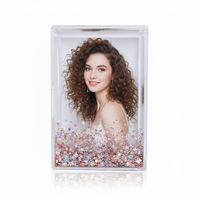 Cadre photo liquide pailleté plastique transparent acrylique flottant eau scintillante cadre photo boule à neige personnalisé cadeau personnalisé