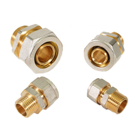Conector de Compresión PEX de Latón de Alta Calidad, 20mm*3/4", Unión Macho, Estándar ANSI, Certificado ISO 9001, Garantía de 3 Años
