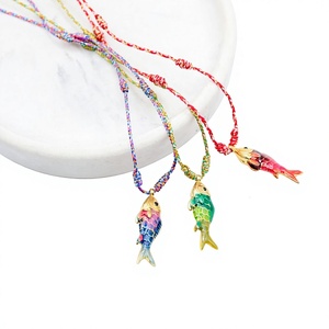 Collana con Ciondolo a Forma di Pesce Marino in Acciaio Inossidabile, Design Marino Colorato, Gioiello per il Collo Opzionale - Product Image 5