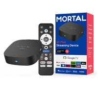 Mortal T1+ Mini Android 16.0 RK3518 Quad Core 4K 60fps WiFi 802.11n 2.4G/5GHz Remote Suara 8GB/128GB OEM/ODM Smart Streaming TV