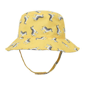カスタムロゴプリントUv保護用サマーハットビーチバイザーサンサマー子供リバーシブル子供用バケットハットサンハットキャップ子供用 - Product Image 2